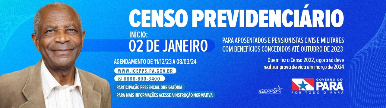Censo Previdenciário inicio em 2 de Janeiro